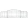 vidaXL Gabionkurver buede 18 stk 200x30x40/60 cm galvanisert jern