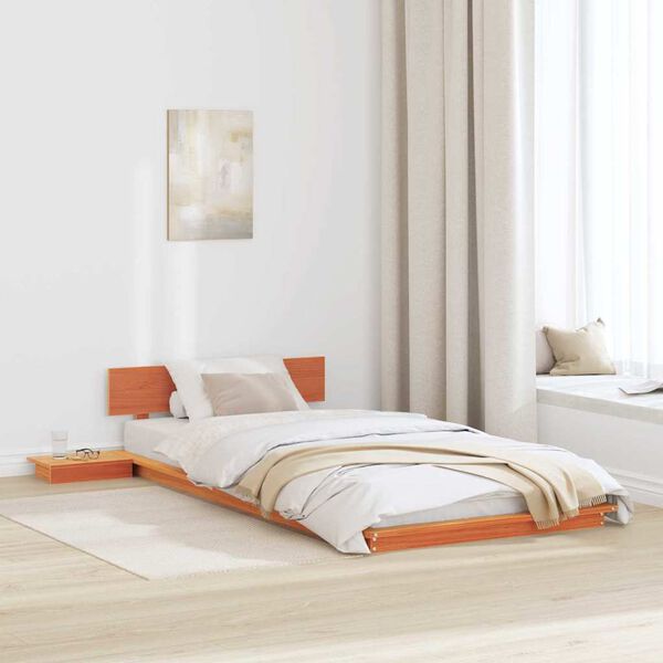 vidaXL Sengestamme Brun 75 x 190 cm tre