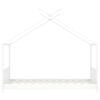 vidaXL Sengeramme for barn heltre furu hvit 70x140 cm