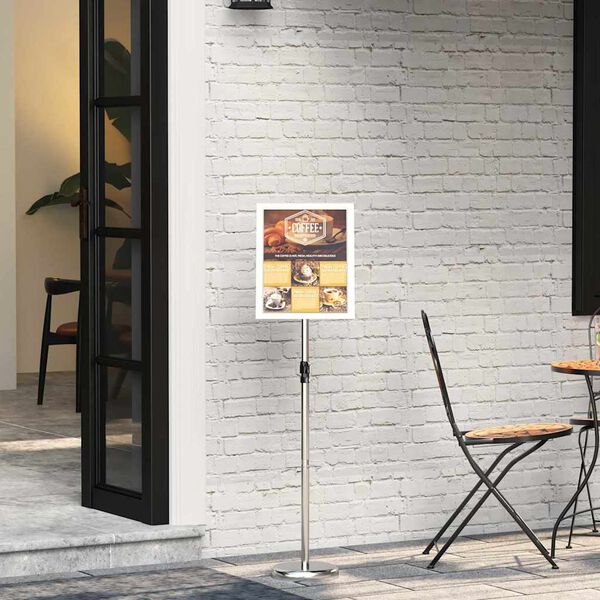 vidaXL Messe Utstillinger s&oslash;lv 25 x 25 x 125 cm Aluminium