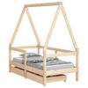 vidaXL Barnesengeramme med skuffer 70x140 cm heltre furu