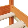 vidaXL Seng med bokhylle uten madrass voksbrun 90x200 cm heltre furu