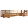 vidaXL Seksjonssofa Sett 7 pcs Naturlig Solid akasietre