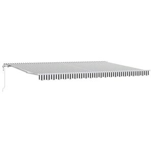 vidaXL Automatisk uttrekkbart markise antrasitt og hvit 500x300 cm
