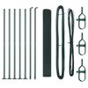 vidaXL Sveistgjerde med Betongbase 10 x 1,2 m PVC-belagt st&aring;l Gr&oslash;nn