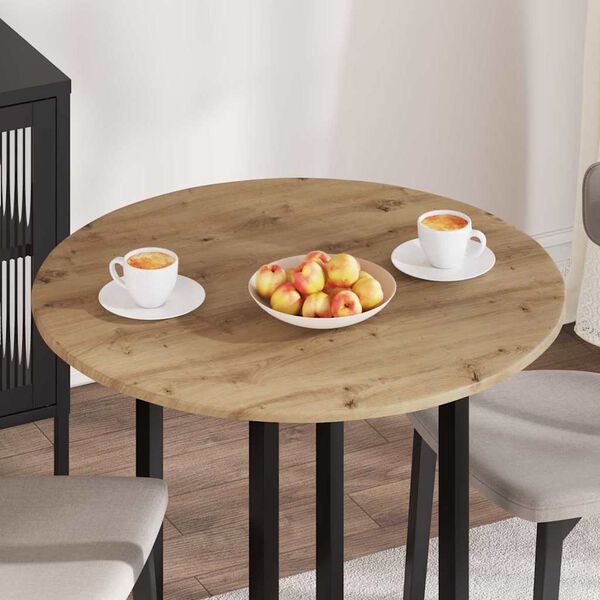 vidaXL Bordplate artisan eik 80 x 80 x 1,5 cm Konstruert tre