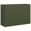 vidaXL Plantekasse olivengr&oslash;nn 120x40x80 cm kaldvalset st&aring;l