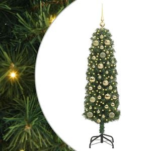 vidaXL Kunstig juletre med 150 LED gr&oslash;nn 120 cm PVC og st&aring;l og plast