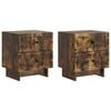 vidaXL Nattbordskap 2 pcs R&oslash;kt Eik 43 x 34,5 x 47,5 cm Konstruert tre