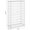 vidaXL Gabion med dekker galvanisert st&aring;l 60x30x100 cm