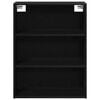 vidaXL Hengende Veggskap Svart Eik 69,5 x 32,5 x 90 cm Konstruert tre