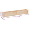 vidaXL Plantekasser 2 stk 200x31x31 cm heltre furu