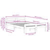 vidaXL Sengeramme uten madrass hvit 135x190 cm heltre furu