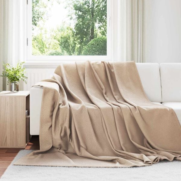 vidaXL Kastepledd 24 pcs Kamel 240 x 220 cm Fleece