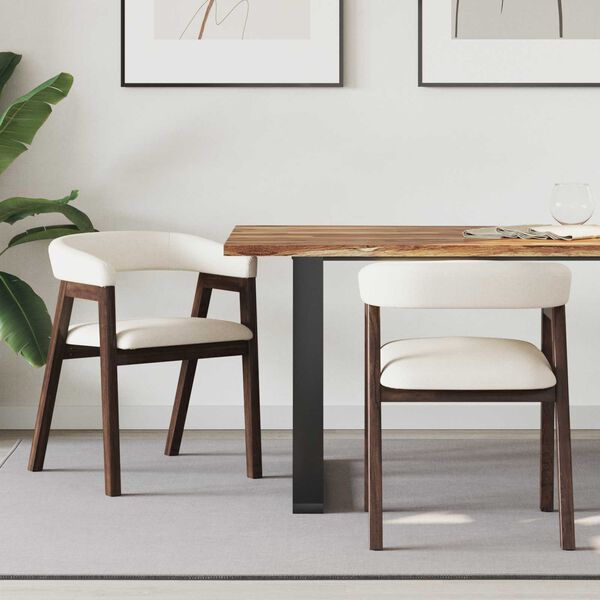 vidaXL Spisestoler 2 pcs Lys Brun 54 x 57 x 73 cm Solid Gummitre