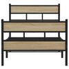 vidaXL Sengeramme i metall uten madrass sonoma eik 100x190 cm