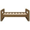 vidaXL Hundeseng honningbrun 75,5x55,5x28 cm heltre furu