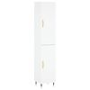 vidaXL Highboard hvit 34,5x34x180 cm konstruert tre