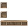 vidaXL TV veggenheter med LED med LED 5 pcs Artisan Eik Konstruert tre
