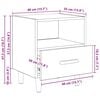 vidaXL Nattbordskap 2 pcs Artisan Eik 40 x 35 x 47 cm Konstruert tre