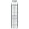 vidaXL Gabionkurv buet 300x50x160/180 cm galvanisert jern