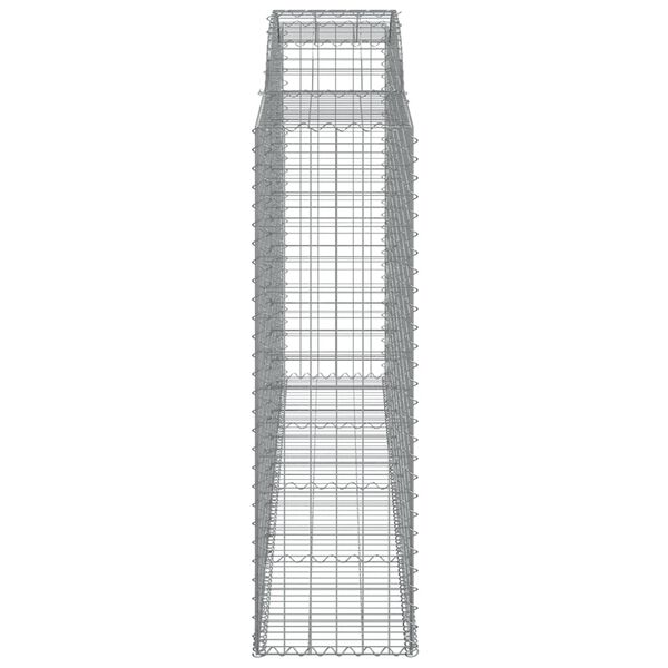 vidaXL Gabionkurv buet 300x50x160/180 cm galvanisert jern