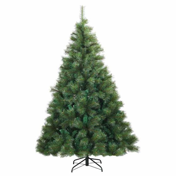 vidaXL Kunstig juletre med 300 LED med stativ gr&oslash;nn 180 cm PE og PVC