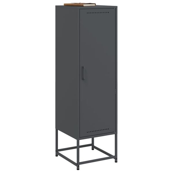 vidaXL Highboard antrasitt 36x39x123 cm stål