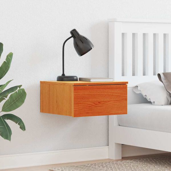 vidaXL Nattbord 2 pcs Vokset Brun 37 x 35 x 18,5 cm Heltre furu