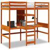 vidaXL Ramme for k&oslash;yeseng voksbrun brun 75x190 cm heltre furu