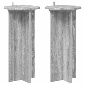 vidaXL Planteholder 2 pcs Gr&aring; sonoma 29,5 x 29,5 x 60 cm