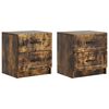 vidaXL Nattbordskap 2 stk. R&oslash;kt Eik 43 x 34,5 x 44,5 cm Konstruert tre