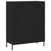 vidaXL Highboard svart 69,5x34x180 cm konstruert tre