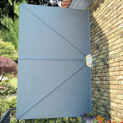 vidaXL Sammenleggbar sidemarkise for terrasse grå 300x200 cm
