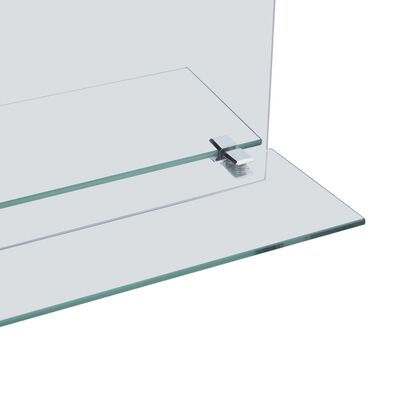 vidaXL Veggspeil med hylle 30x50 cm herdet glass
