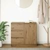 vidaXL Skjenk med skuff artisan eik 71x35x65 cm konstruert tre