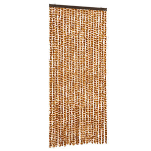 vidaXL Insektgardin oker og hvit 90x220 cm chenille