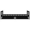 vidaXL Barnesengeramme med skuffer svart 90x190 cm heltre furu