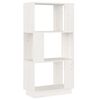 vidaXL Bokhylle/romdeler hvit 51x25x101 cm heltre furu