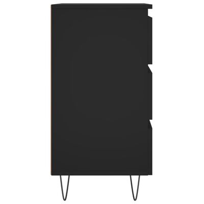 vidaXL Nattbord svart 40x35x69 cm konstruert tre