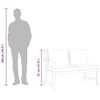 vidaXL Hagebenk med kremhvit pute 114,5 cm heltre akasie