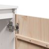 vidaXL Sideskap hvit 60x36x65 cm heltre furu