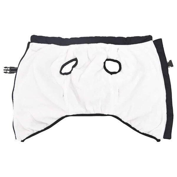 vidaXL Hundefrakk med sele vanntett reflekterende marinebl&aring; L44