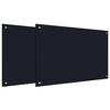 vidaXL Kj&oslash;kkenbakplate 2 pcs Svart 90 x 60 cm herdet glass