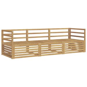 vidaXL Utend&oslash;rs sofa-sett 3 pcs Hvit Solid akasietre