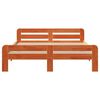 vidaXL Sengeramme uten madrass voksbrun 140x200 cm heltre furu
