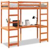 vidaXL Ramme for k&oslash;yeseng voksbrun brun 75x190 cm heltre furu