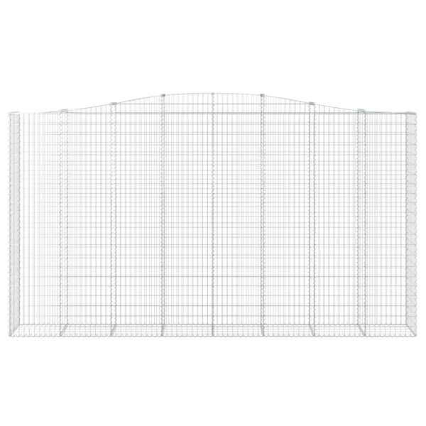 vidaXL Gabionkurv buet 400x50x220/240 cm galvanisert jern