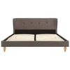 vidaXL Sengeramme uten Madrass Taupe Stoff 135x190 cm
