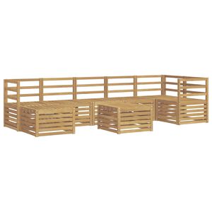 vidaXL Utend&oslash;rs sofa-sett 8 pcs Hvit 59 x 59 x 37 cm Solid akasietre